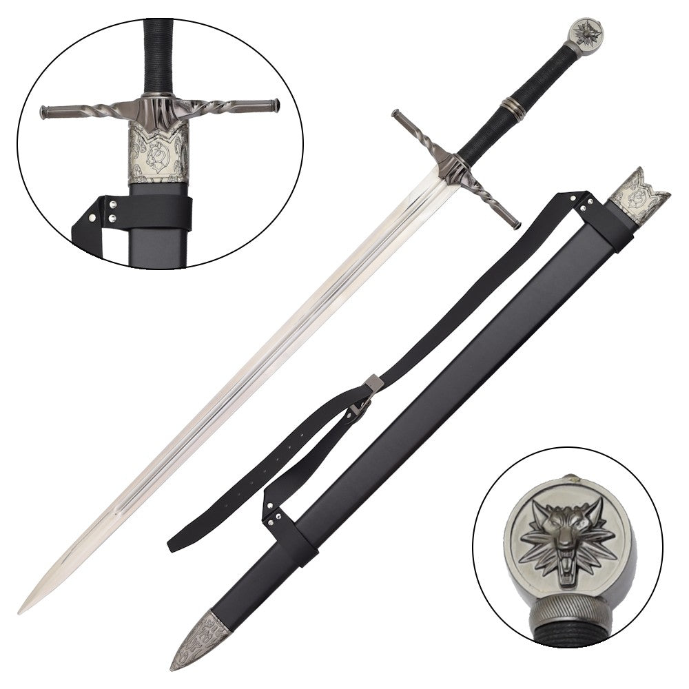 Geralt's Steel Display Sword Replica (Serpentine) - The Witcher Series (ZS1236)