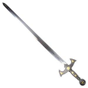 Knights Templar Steel Display Sword Replica - Medieval Crusader Series (SW1358)